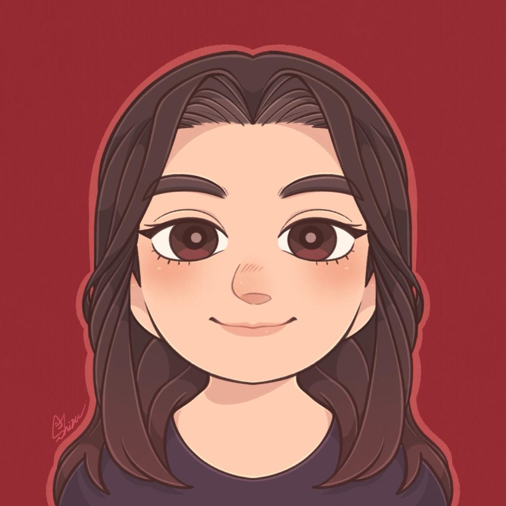 Ritratto anime di ragazza con capelli castani
